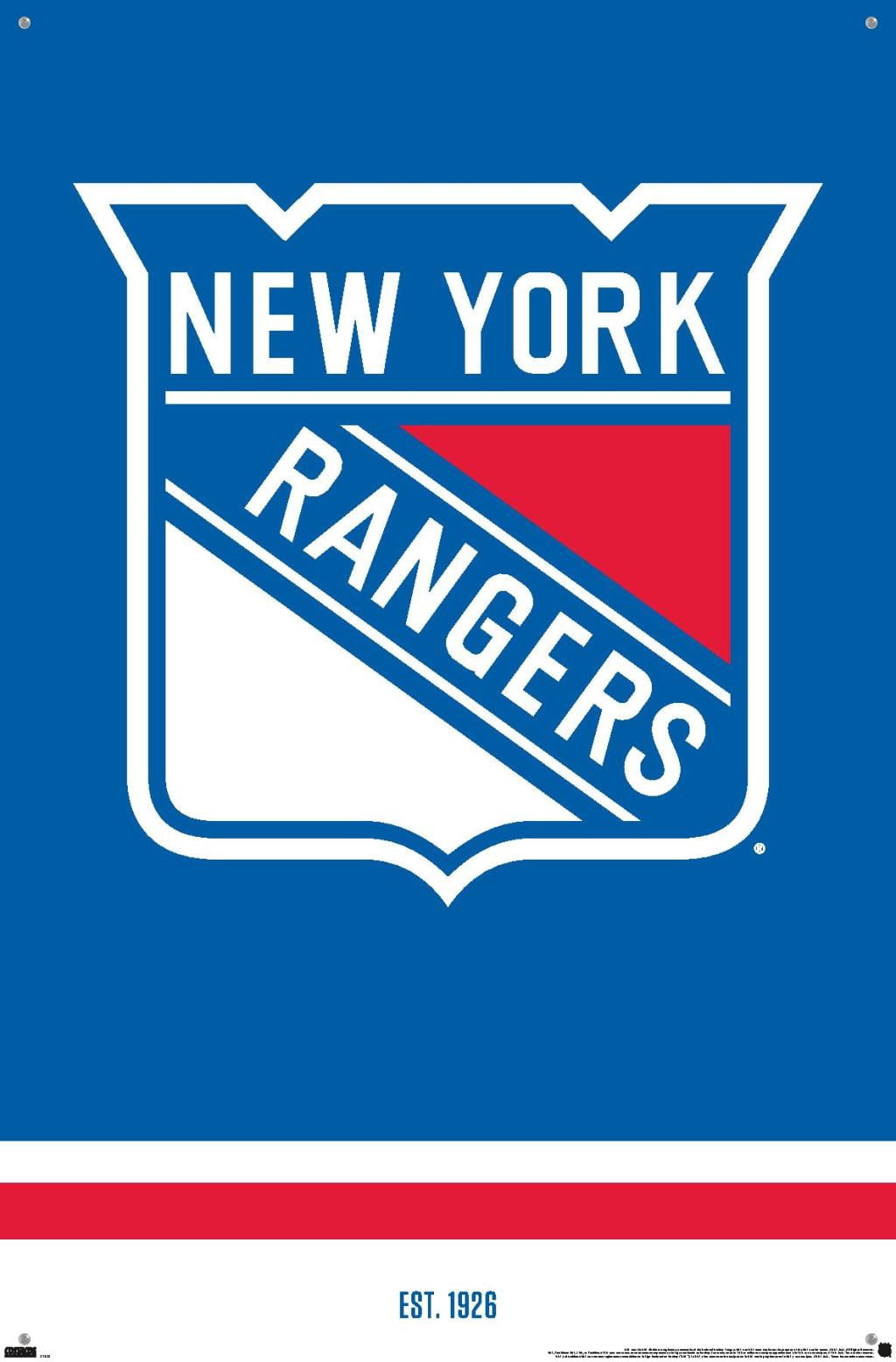 NHL New York Rangers - Logo 21 Wall Poster with Pushpins, 22.375" x 34"