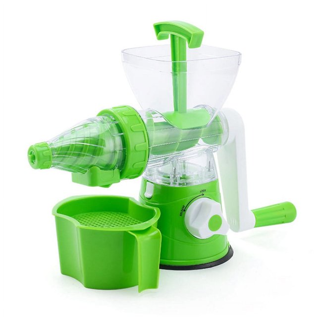 Exprimidor manual con base de succión de silicona, exprimidor manual portátil de fácil almacenamiento, exprimidor de jugo verde