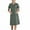 Gray, variant on Casual Summer Dresses for Women, Women's Solid Color With Pockets Button Splicing Lapel Caregiver Dress Nurse Dress Work Midi Dress(Green,M)