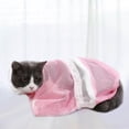 thumbnail image 4 of Bolsa de baño para gatos, bolsa de aseo de malla para ducha ajustable y transpirable con asa para bañarse, inyección, corte de uñas, rosa y blanco, 4 of 10