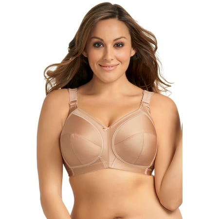 Goddess Cotton Soft Cup - Goddess Audrey Women`s Plus-Size Soft Cup Wirefree Bra, 34J, NUDE