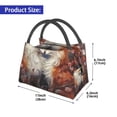 thumbnail image 2 of Fotbe Romantic Flower Fox Couple Bolsa Térmica Portátil con Estampado, Bolsa de Entrega de Alimentos Aislada, Bolsa Reutilizable de Gran Capacidad para Comidas y Supermercado, 2 of 6
