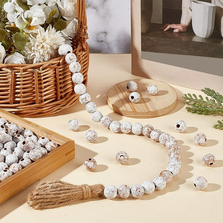 Vintage macrame beads sales