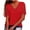 Red, variant on Pejock Women 2023 Summer Tops T-shirt Casual Solid Short Sleeve V-Neck Lace Stitching Pullover Blouse T-shirt Tops Red L (US Size:8)