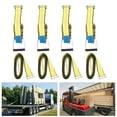 thumbnail image 4 of Miumaeov Ratchet Tie-Down Straps with Flat Hooks 2" x 30' Hauling Straps with 11,000 Lbs Breaking Strength Yellow Tie Down Ratchet Flatbed Trailers Pickup Truck 4 Pack, 4 of 16