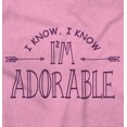thumbnail image 2 of I Know I'm Adorable Charming Cute Bodysuit Jumper Girls Infant Baby Brisco Brands 18M, 2 of 6