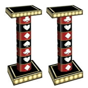 Beistle Casino 3D Short Column Props - Multicolor - 33.75" - Set of 2