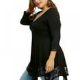 thumbnail image 3 of Robe pour Femmes Doux et Mignon V-Cou à Manches Longues Mini-Robe Tops, 3 of 6