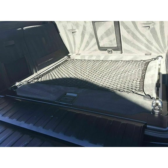 EACCESSORIES EA Rear Trunk Organizer Cargo Net for BMW X5 2007-2023 – Floor Style Cargo Net for SUV – Premium Mesh Elastic Car Trunk Organizer Vehicle Carrier Storage – Compatible with BMW X5