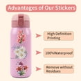 thumbnail image 7 of Assorted Flower Stickers Pack for Scrapbooking Journaling Laptop Water Bottle DIY Craft Projects Decorative Floral Decals, 7 of 7