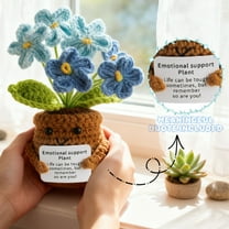 Emotional Support Crochet Yarn Potted Plant, Memorial & Condolence Keepsake Gift, Handmade Soft Wool Craft For Comfort And Grief Support