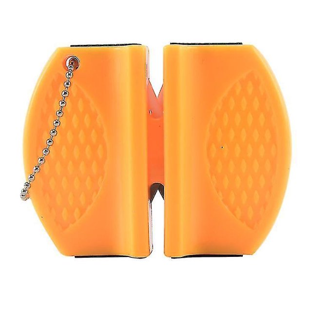 Mini afilador de cuchillos de varilla de cerámica - Mariposa portátil de tungsteno de dos etapas, amarillo kaili Sencillez
