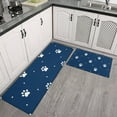 thumbnail image 2 of Paw Print Kitchen Rugs Sets Of 2,Anti Fatigue Kitchen Mat Rugs Non Slip Washable,Decorative Kitchen Floor Mats for Kitchen,Sink,Laundry,17"x30"+17"x47", 2 of 7