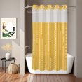 thumbnail image 2 of No Hook Shower Curtain, Bohemia Shower Curtains for Bathroom with See Through Top Window, Contemporary Simple Geometric Sttripes Yellow Waterproof & Washable Bath Curtain Small Stall 36"x78", 2 of 9
