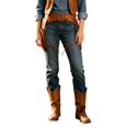 thumbnail image 4 of LUOGENLI Vintage Wild Holster Belt, Adjustable Leather Waist Strap Cowboy Halloween Party Outfit Prop Coffee One Size, 4 of 4