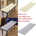 thumbnail image 1 of Paquete de 2 uds. de ón de cama de para salón con orificio para respirar en de 78x25 pulgadas Gris Macarena Cojín de colchón de mesa de masaje, 1 of 8