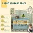 thumbnail image 3 of Qaba Toy Storage Organizer, Kids Bookshelf with 2 Drawers, Toy Shelf, Large Top, Toy Organizer for Bedroom, Nursery, Living Room, White, 3 of 9