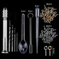 thumbnail image 2 of simhoa 148 Pack Resin Molds for Jewelry Silicone Resin Jewelry Molds Including Earring, Pendant, Bracelet, Necklace, Button Silicone Resin Casting Molds 184pcs(sequins), 2 of 7