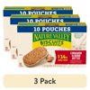(3 pack) Nature Valley Biscuit Sandwiches, Cinnamon Almond Butter, 10 Bars, 13.5 oz