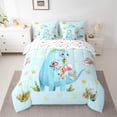 thumbnail image 2 of Homewish Cute Jungle Dino Dinosaur Twin Bedding Sets 7-Piece for Kids Teens,Cartoon Wildlife Giraffe Bedding Comforter Set Microfiber,Woodland Animal Breathable Sheet Sets,Luxury Bedroom Decor, 2 of 8