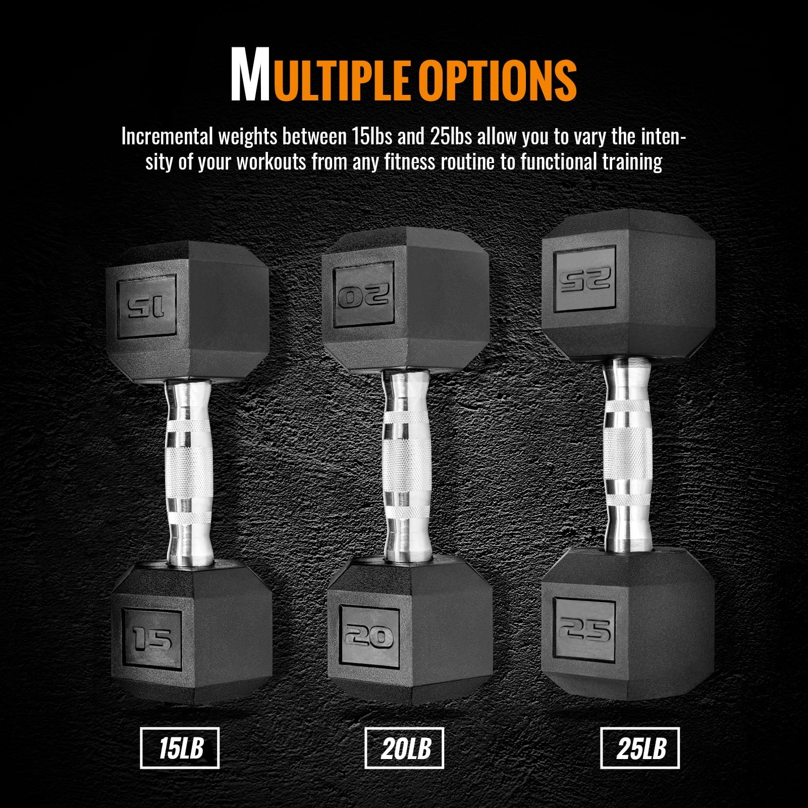 S.Y. Home&Outdoor Dumbbells Weight Rubber Encased Hex Dumbbell for Sports and Fitness in Single Pack