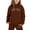 Brown, variant on Little Girls Outfits Set Hoodies Letter Print Sweatshirt