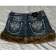 thumbnail image 2 of Y2K Nuevas botas Miss Me Corte Harajuku Gótico Borde Crudo Y2K Falda Mini Falda Azul Claro Cintura Baja Falda Sexy Entallada Falda Holgada Ropa de Calle, 2 of 4