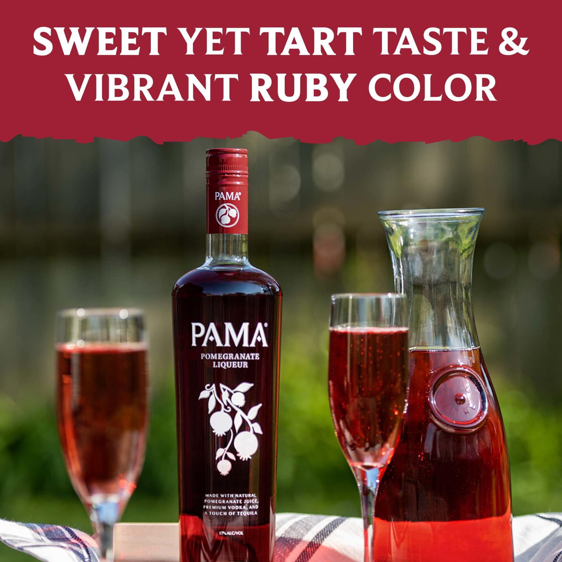Pama Pomegranate Fruit Liqueur, 750 ml Bottle, 17% ABV