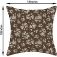 thumbnail image 2 of Spring Flower Pillow Covers 18x18 Chinoiserie Brown Floral Farmhouse Decor Throw Pillows Case for Couch Seasonal Pillowcase Outdoor Decorative Cushion Case for Sofa Bed Decorations Set of 2, 2 of 6