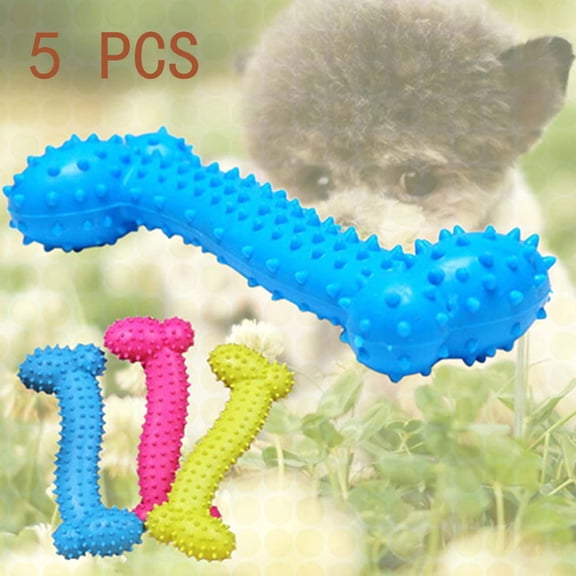 Cheers.US Resistant To Bite Bone Pet Dog Puppy Molar Thorn Chew Toy for Teeth Training,Effectively Clean Teeth, Colorful Design for Pet Toy