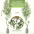 thumbnail image 5 of 7ft Olive Trees Artificial Indoor-Tall Fake Plants with 72 Lifelike Olive Fruits 864 Dense Leaves-Faux Plants in White Imitation Ceramic-Perfect for Modern Home Decor-2pack, 5 of 7