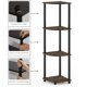 thumbnail image 5 of 5 Tier Corner Display Rack Multipurpose Shelving Unit, Dark Cherry/Black, 5 of 7