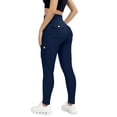 thumbnail image 6 of Levmjia Women's High Waisted Cargo Leggings with Pockets Butt Lifting Skinny Denim Leggings Stretchy Yoga Pants Workout Tights, 6 of 9