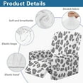 thumbnail image 4 of SCRAWLGOD Leopard Print White Gray Recliner Chair Covers Recliner Stretch Sofa Slipcover 4-Pieces Sofa Cover Furniture Protector Couch Soft with Elastic Bottom Reclining Cover for Pets, 4 of 7