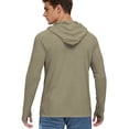 thumbnail image 5 of Men's Hooded UPF 50+ Sun Protection Long Sleeve Shirts Uv Protection Athletic Fishing Swimming Lightweight Hoodie with Hood Quick Dry T-Shirts Rash Guards@100, 5 of 6
