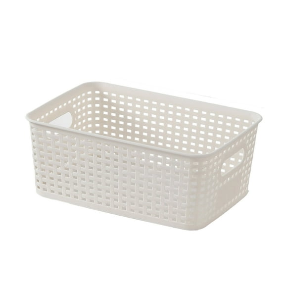 Stackable Plastic Storage Bin Breathable Grids Designs Bamboos Lid for Clothes Books Organizing