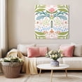 thumbnail image 5 of Boho Green Flower Wall Art Painting on Canvas, Botanical Watercolor Leaf Floral Canvas Art Home Prints Wall Art Framed Modern Artwork for Living Room Bedroom Wall Decor 12x12in, 5 of 9
