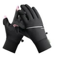 thumbnail image 2 of Kilaqueen Mens Womens Fingerless Gloves Anti-slip Windproof Gloves for Cold Weather Zipper Work Gloves for Fishing Running Driving Hiking, 2 of 4