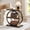 Brown, variant on Fnova Side Table with Circular Metal Frame, End Table with 3-Tier Shelves for Living Room, Dark Brown