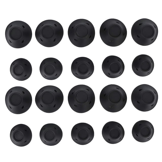 Lot de 20 bigoudis en forme de champignon en silicone pour femmes et filles, outil de coiffure noir