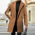 thumbnail image 6 of Manxivoo Jackets for Men Super Fashion Woolen Trench Cmen's British Style Solid Color Long Coat Fashionable Warm Woolen OverCoat, Coats for Men B XXXL, 6 of 8