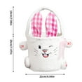 thumbnail image 2 of Easter Bunny Bucket Bags for Girls with Rabbit Ears: for Easter Egg Hunts, Spacious, Durable, and Ideal Gift, 2 of 5