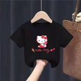 thumbnail image 5 of Hello Kitty, novedad de verano, ropa para niños, Camiseta con estampado de dibujos animados para niña, camiseta de algodón transpirable de media manga para bebé, camiseta de manga corta, 5 of 5