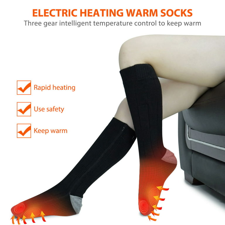 Bodychum Heated Socks, Electric Rechargeable Battery 3 Levels Heating  Settings, Thermal Heating Socks for Men Women Camping Foot Warmers for  Riding, Skiing, Motorcycling, Valentines Day Gifts 