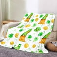 thumbnail image 4 of St Patricks Day Throw Blanket, Clovers And Shamrocks Design Super Soft Flannel Fleece Blanket, Green Gnome Leaf Saints Blanket Decorations For Bed Couch Living, St. Patrick's Day Blanket, 4 of 6