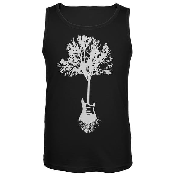 Guitar Music Roots Black Tank Top - X-Large