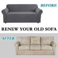 thumbnail image 6 of PrimeBeau Sofa Slipcover 1 Piece Sofa Cover 4 Seater Soft Couch Cover(Sofa X-Large, Gray), 6 of 6