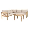 thumbnail image 1 of Sunnydaze Edisto 4-Piece Patio Conversation Set - Light Brown, 1 of 10