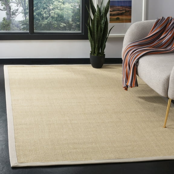 SAFAVIEH Natural Fiber Keane Solid Area Rug, Natural/Ivory, 2' x 3'