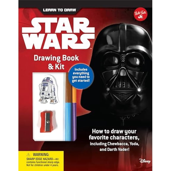 Pre-Owned Learn to Draw Star Wars Drawing Book & Kit: Includes everything you need to get started! How to draw your favorite characters, including Chewbacca, Yoda, and Darth Vader! (Licensed Lear